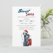 Der moderne Weihnachtsmann in verkleiden I Secret Einladung (Stehend Vorderseite)