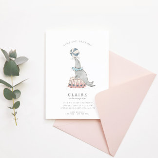 Der moderne Zirkus der Kinder | Mädchen Geburtstag Einladung