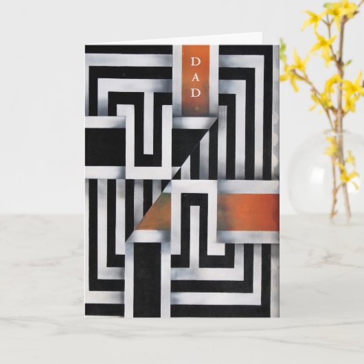 Der modische geometrische Vatertag Karte (Gelbe Blume)