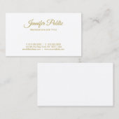 Der modisches elegante Goldhandgeschriebene Text Visitenkarte (Vorne/Hinten)