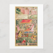 Der Mogul Kaiser Babur empfängt die Gesandten Uzbe Postkarte (Vorderseite)