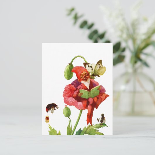 Der Mohnvorsprung Postkarte (Stehend Vorderseite)