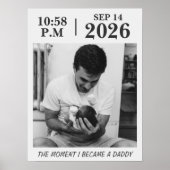 Der Moment, in dem ich Vater wurde, Personalisiert Poster (Vorne)
