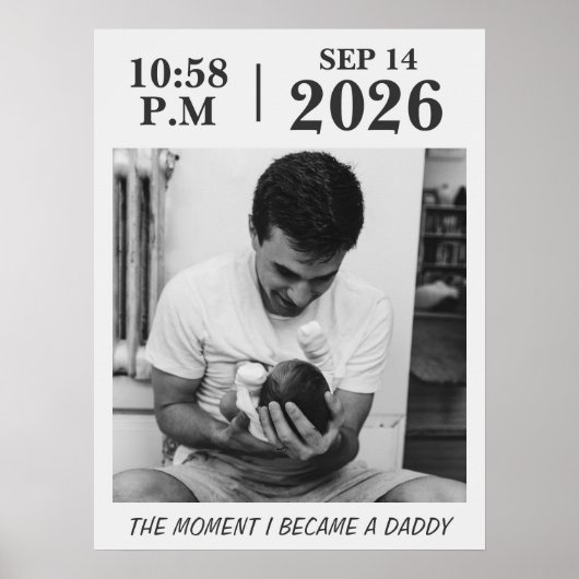 Der Moment, in dem ich Vater wurde, Personalisiert Poster (Vorne)