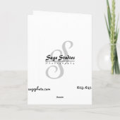 "Der Moment ist angekommen. " Karte (Rückseite)