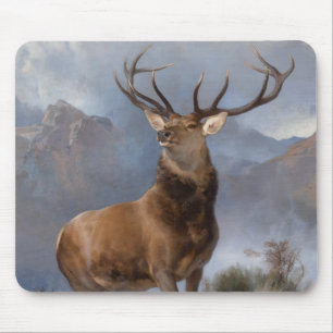 Der Monarch des Glen (Wilder Stag) (von Landseer) Mousepad