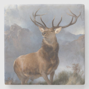Der Monarch des Glen (Wilder Stag) (von Landseer) Steinuntersetzer