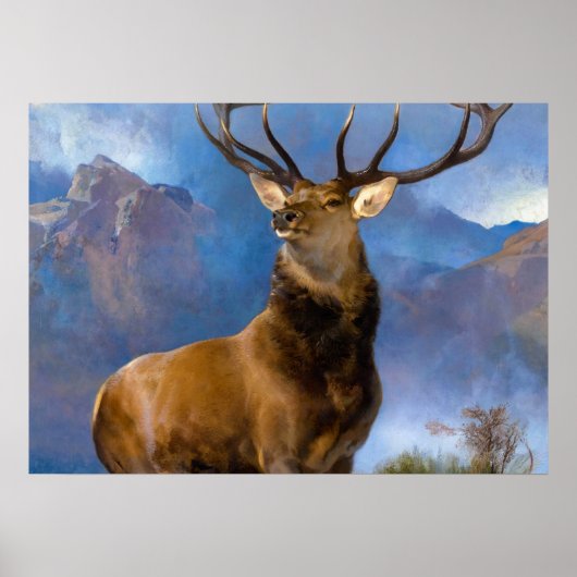 Der Monarch des Glens von Edwin Landseer Poster (Vorne)