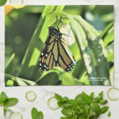 Der Monarch Emerge im Garten Geschirrtuch (Gefaltet)