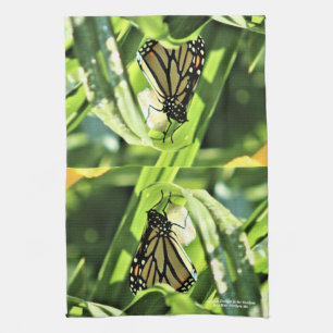 Der Monarch Emerge im Garten Geschirrtuch