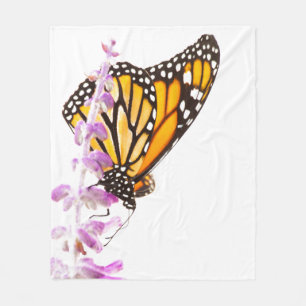 Der Monarch ist auf dem Lavendel Fleecedecke