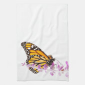 Der Monarch ist auf dem Lavendel Handtuch (Vertikal)