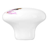 Der Monarch ist auf dem Lavendel Keramikknauf (Seitenansicht)