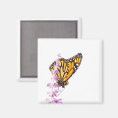 Der Monarch ist auf dem Lavendel Magnet (Vorderseite/Rückseite)