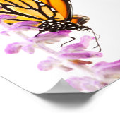 Der Monarch ist auf dem Lavendel Poster (Ecke)