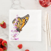 Der Monarch ist auf dem Lavendel Serviette (Beispiel)