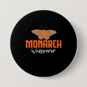 Der Monarchschmetterling flüstert Button