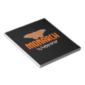 Der Monarchschmetterling flüstert Notizblock (angewinkelt)