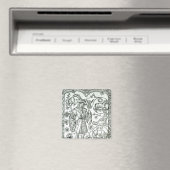 Der Monat April mit astrologischen Sonnenstrahlen Magnet (In Situ (Geschirrspüler))