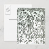 Der Monat April mit astrologischen Sonnenstrahlen Postkarte (Vorne/Hinten)