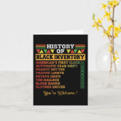 Der Monat der Geschichte schwarzer Erfinder Karte (Gelbe Blume)