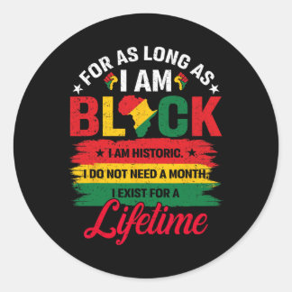 Der Monat der schwarzen Geschichte, solange ich sc Runder Aufkleber