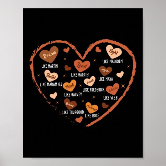 Der Monat der Schwarzen Geschichte träumt wie Mart Poster (Vorne)