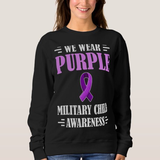 Der Monat des Lila Militärs Sweatshirt (Vorderseite)