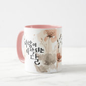 Der Monat, in dem die Liebe beginnt: K-Kalligrafie Tasse (Vorderseite Links)