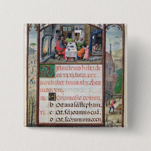 Der Monat Januar Button (Vorderseite)