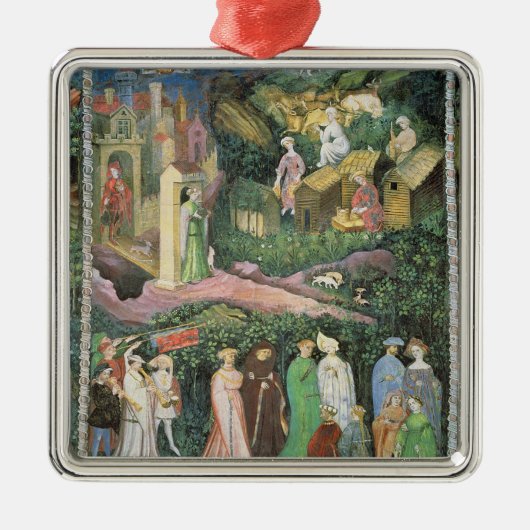 Der Monat Juni, c.1400 Ornament Aus Metall (Vorne)