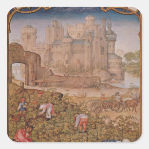Der Monat September Quadratischer Aufkleber