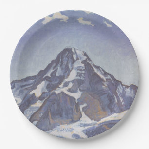 Der Mönch mit Wolken (Ferdinand Hodler) Pappteller