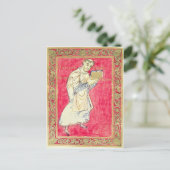 Der Mönch Ruodprehet präsentiert sein Buch Postkarte (Stehend Vorderseite)