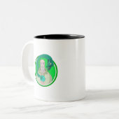 Der Mönch und der Drache Zweifarbige Tasse (Vorderseite Links)