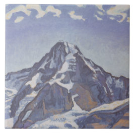 Der Mönchsberg mit Wolken (Ferdinand Hodler) Fliese