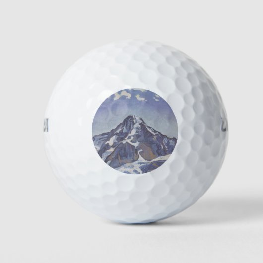 Der Mönchsberg mit Wolken (Ferdinand Hodler) Golfball (Vorderseite)