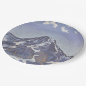 Der Mönchsberg mit Wolken (Ferdinand Hodler) Pappteller (Schrägansicht)