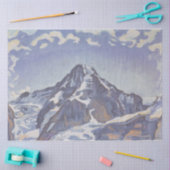 Der Mönchsberg mit Wolken (Ferdinand Hodler) Seidenpapier (Basteln)