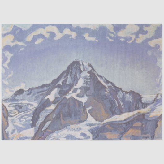 Der Mönchsberg mit Wolken (Ferdinand Hodler) Seidenpapier (Vorderseite)