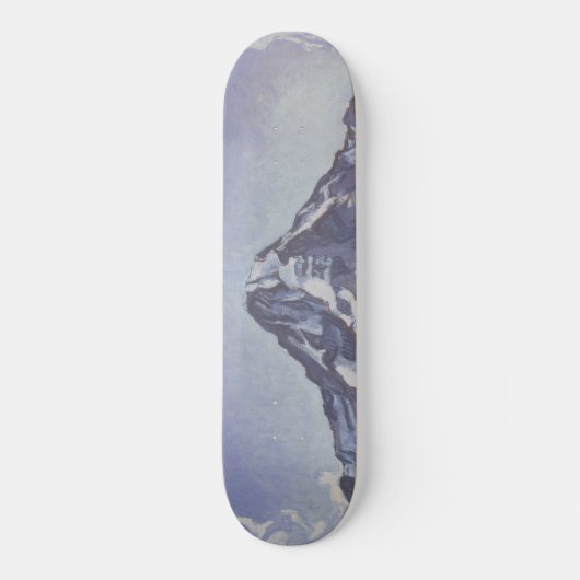 Der Mönchsberg mit Wolken (Ferdinand Hodler) Skateboard (Vorderseite)