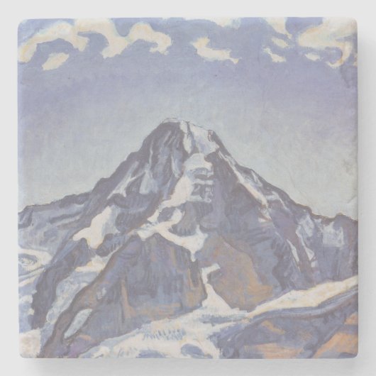Der Mönchsberg mit Wolken (Ferdinand Hodler) Steinuntersetzer (Vorderseite)