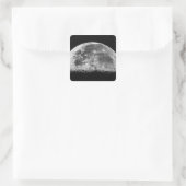 Der Mond 2 Quadratischer Aufkleber (Tasche)