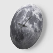 Der Mond - 3D-Effekt Große Wanduhr (Winkel)