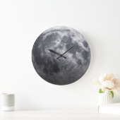Der Mond - 3D-Effekt Große Wanduhr (Zuhause)