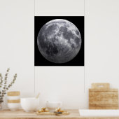 Der Mond - 3D-Effekt Poster (Küche)