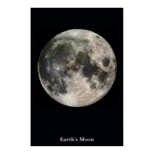 Der Mond auf einem schwarzen Feld