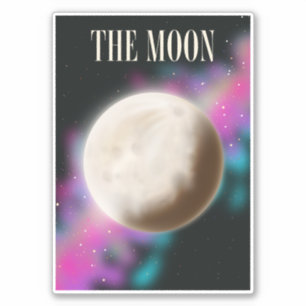 Der Mond Aufkleber