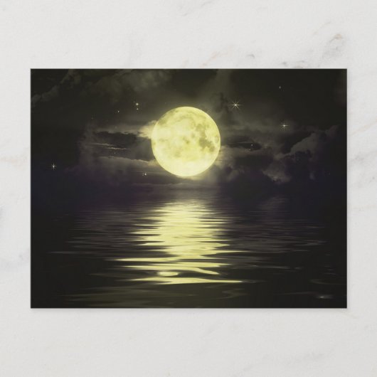 Der Mond, der auf dem Wasser reflektiert Postkarte (Vorderseite)