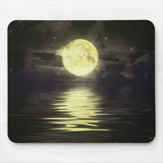 Der Mond, der über das Wasser nachdenkt Mousepad (Vorne)